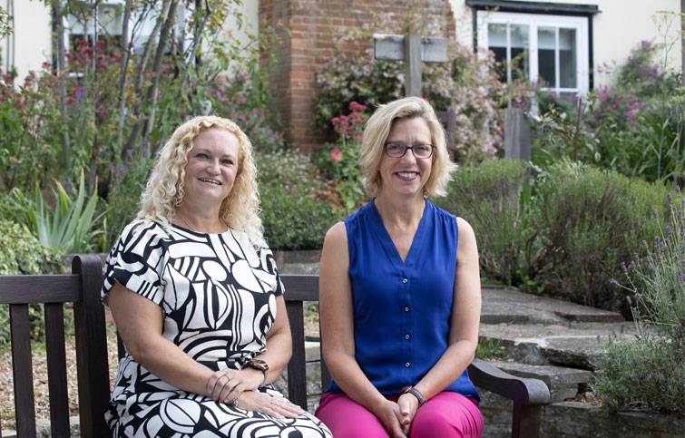 Image: Kate Heslegrave and Dr Karen Chumbley, co-chief executives of St Helena Hospice