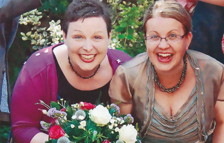 Image: Viv and Rachel, who were supported by St Helena Hospice