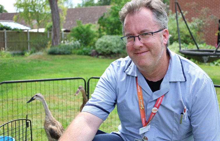 Image: Nurse Rick Armstrong at St Helena Hospice