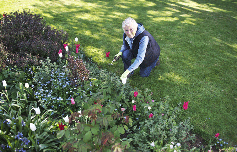 Image: Deryn in the Hospice garden