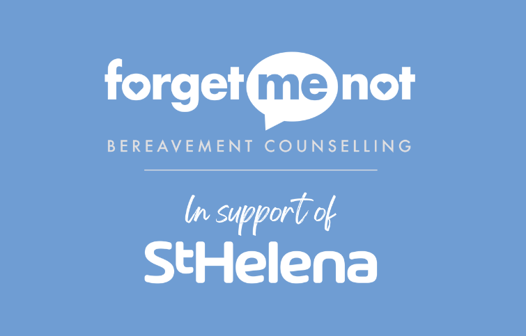 Forget Me Not in support of St Helena logo