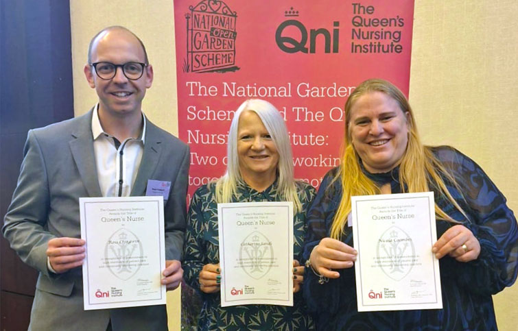 Image: St Helena Hospice nurses who care for people at home in need of hospice support, awarded the title of Queen’s Nurse