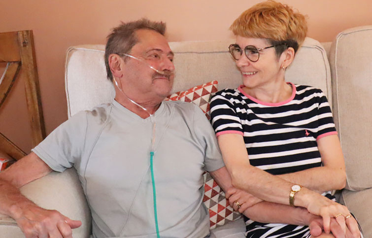 Image: St Helena Hospice patient at home