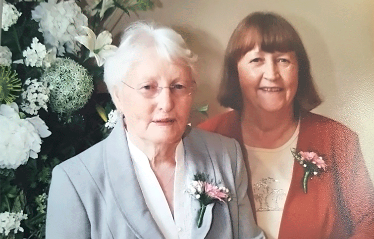 Janice with her mum