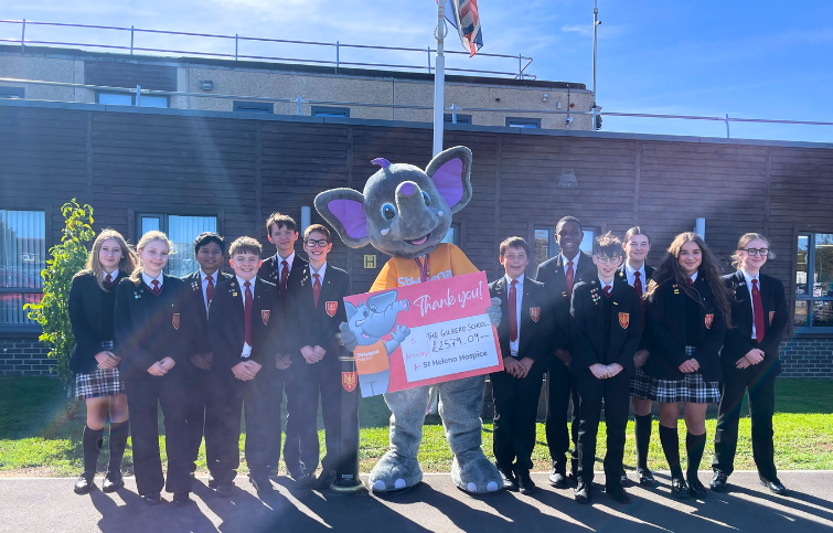 Students of the Gilberd who raised money for St Helena Hospice