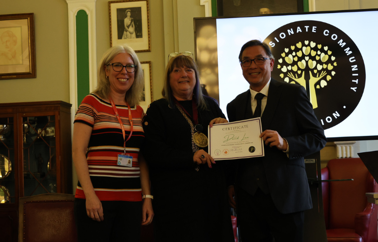 Vickie Peters, the Mayor of Colchester and David Lam