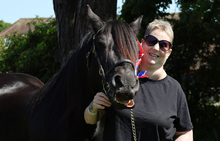 Image: Victoria with her gelding fell pony Dan